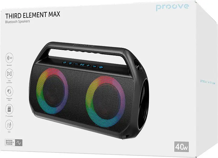 Портативна акустика Proove Third Element Max 40W чорна - фото 2