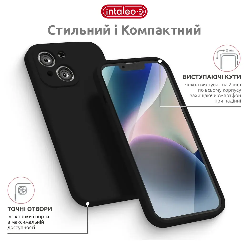 Чохол до мобільного телефона Intaleo SoftShell Apple iPhone 14 Black (1283126557682) - фото 4