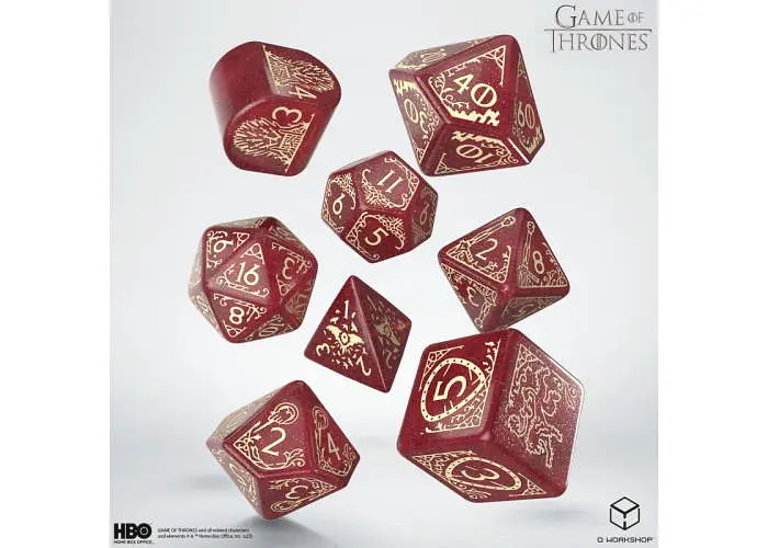 Набор кубиков Game of Thrones. Lannister Dice Set , 7 шт. (GOT/00190166/2025/2/A) - фото 2