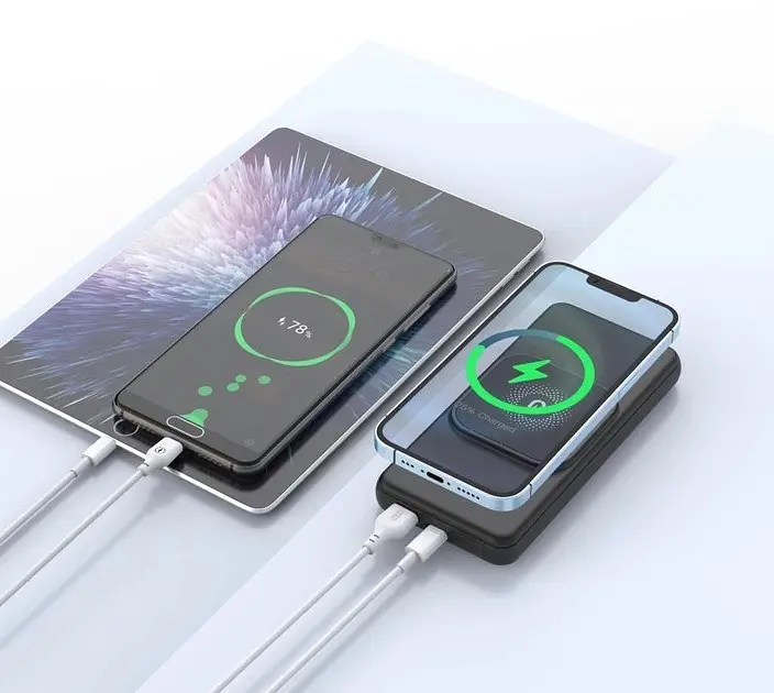 Аккумулятор портативный магнитный XO PR161 Magnetic Wireless 15W 10000 mAh - фото 5