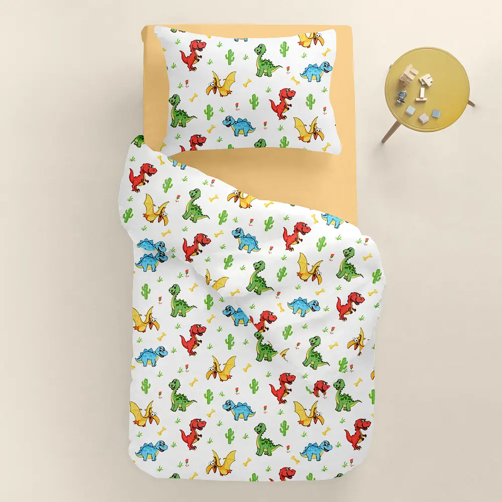 Дитяча постіль Cosas Colorful Dino без простирадла 110х140 см (DinoBabyColor_140_2) - фото 2