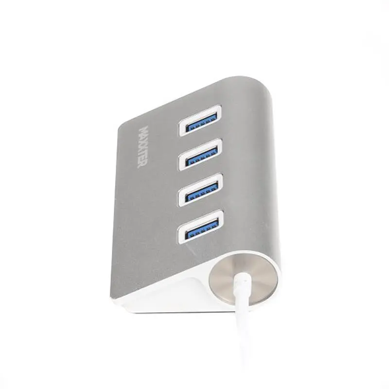 Концентратор USB 3.0 Maxxter 4хUSB3.0 Silver (HU3A-4P-01) - фото 3