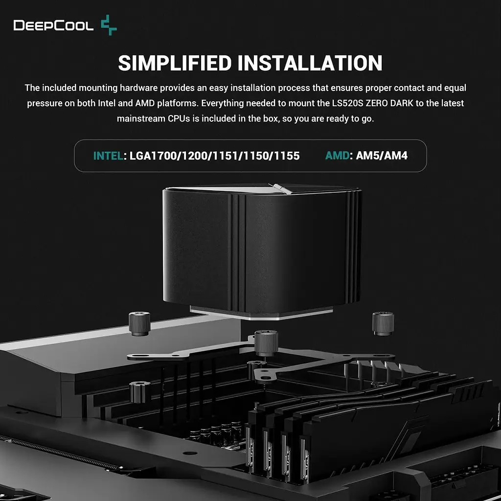 СВО Deepcool LS520S Zero Dark (R-LS520-BKNNMM-G-1) - фото 8