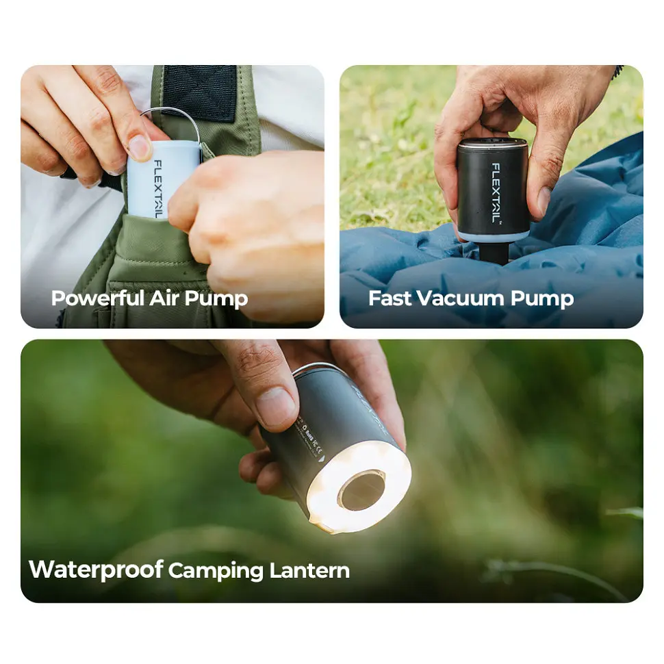 Насос-ліхтар кемпінговий Flextail Tiny Pump 2X, білий - фото 4