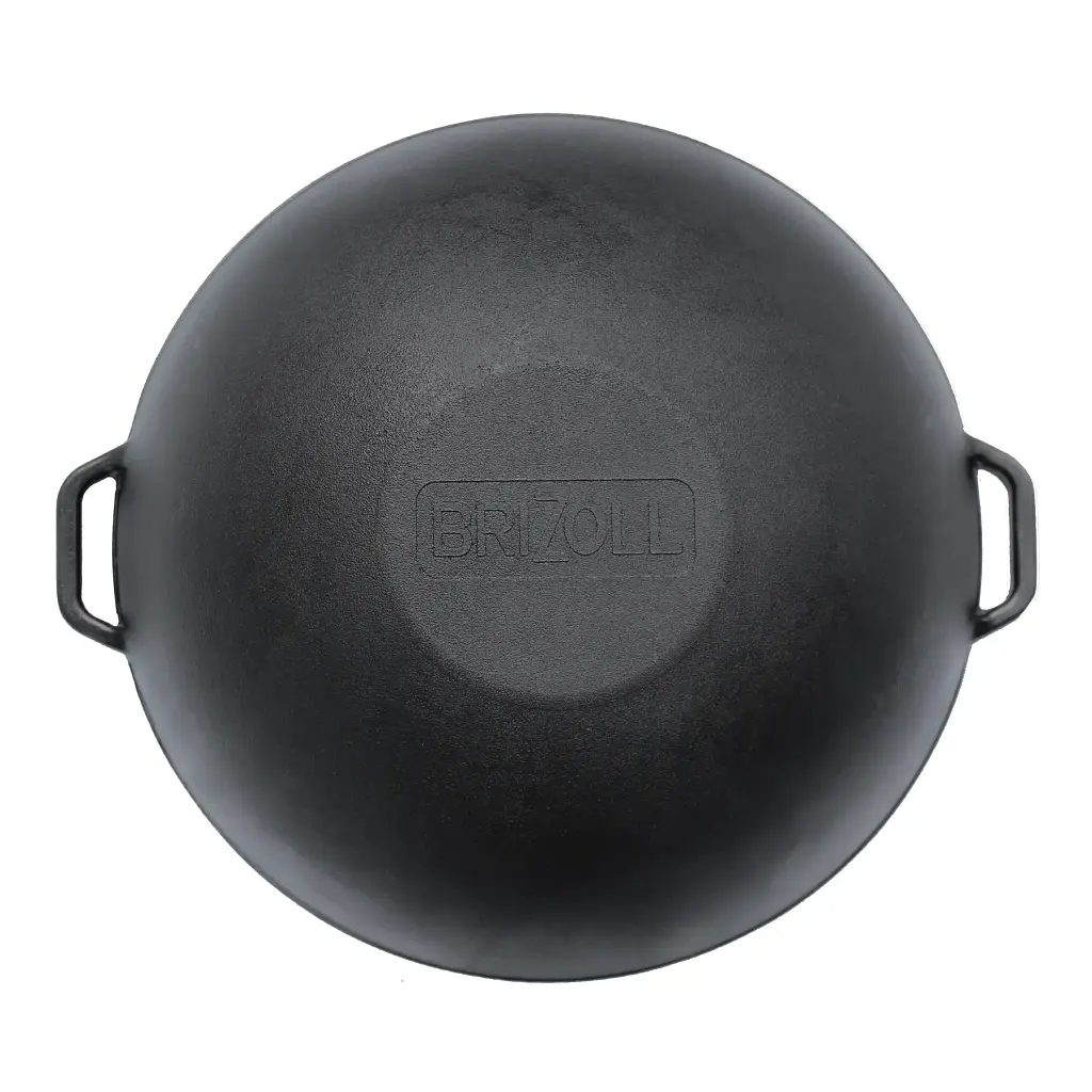 Чугунная сковорода Brizoll Wok с крышкой-сковородкой гриль 36 см (W36-3) - фото 5