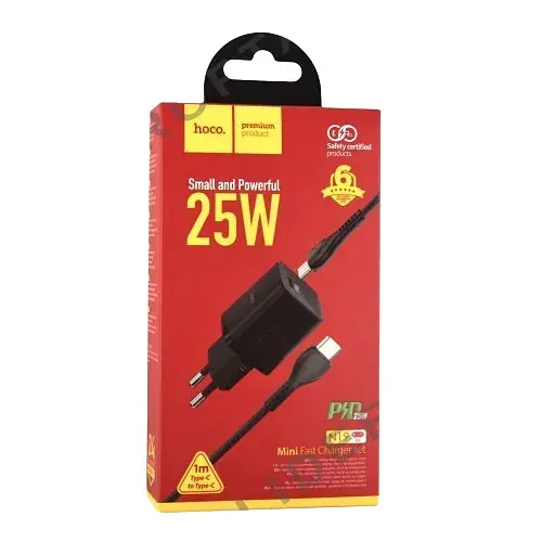 Сетеве Зарядне Устройство HOCO N19 Rigorous PD25W Type-C to Type-C (33289-01_331) - фото 2