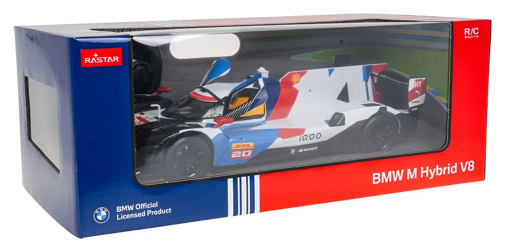 Машинка BMW M Hybrid V8 белый RASTAR модель 1:14 Автомобиль на дистанционном управлении + пульт - фото 2