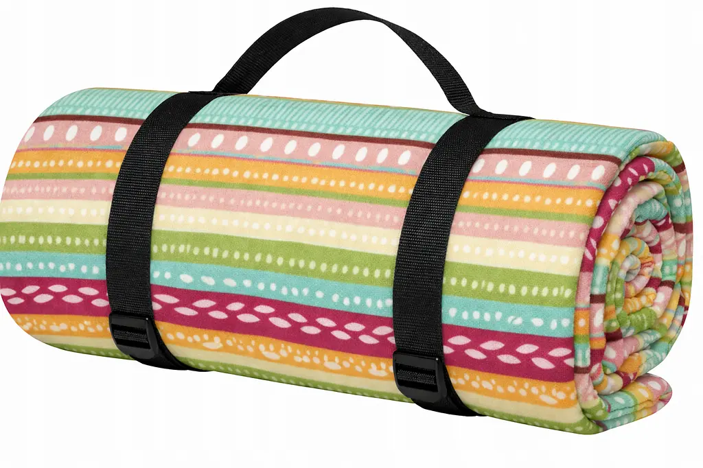 Плед складний утеплений для пікніка Bolan Home&Design Boho 130x170 см пляжний килимок фліс