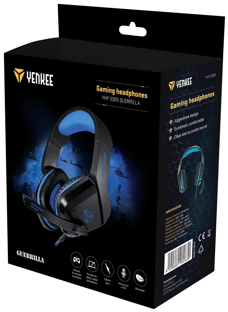 Наушники YHP 3005 GUERRILLA Gaming Headphones Yenkee teh0021862 - фото 5