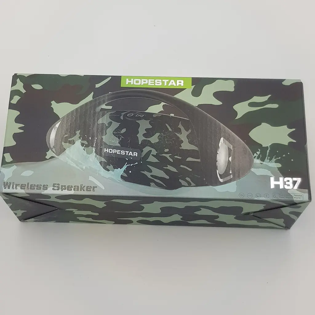 Бездротова акумуляторна колонка Bluetooth акустика FM MP3 AUX USB Hopestar H37 камуфляжна - фото 5