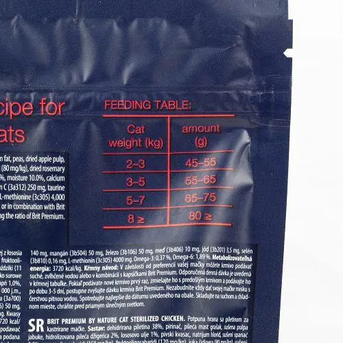 Сухий корм Brit Premium Cat by Nature Sterilised для стерилізованих кішок, з куркою, 800 г - фото 5