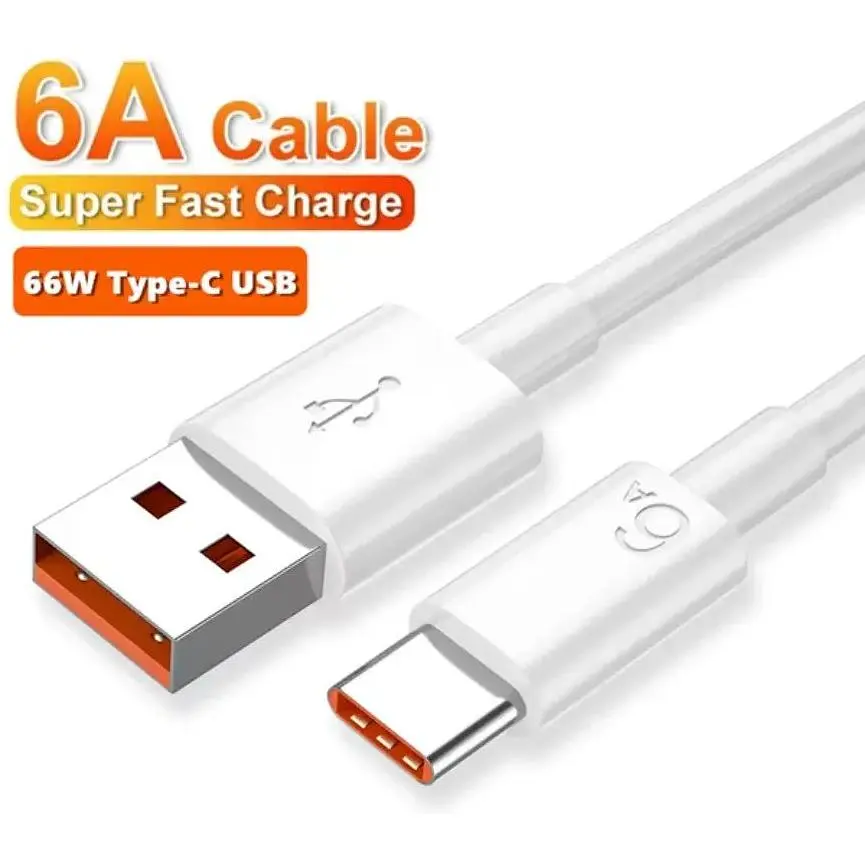 Кабель DK Super Fast Charge 66W / 6A 1m USB на Type-C / USB-C Data Cable для Huawei white - фото 10