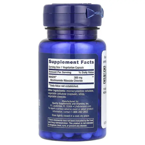 Ниацин (B-3) NAD+ Cell Regenerator 300 mg 30 Capsules Life Extension vit0005305 - фото 2