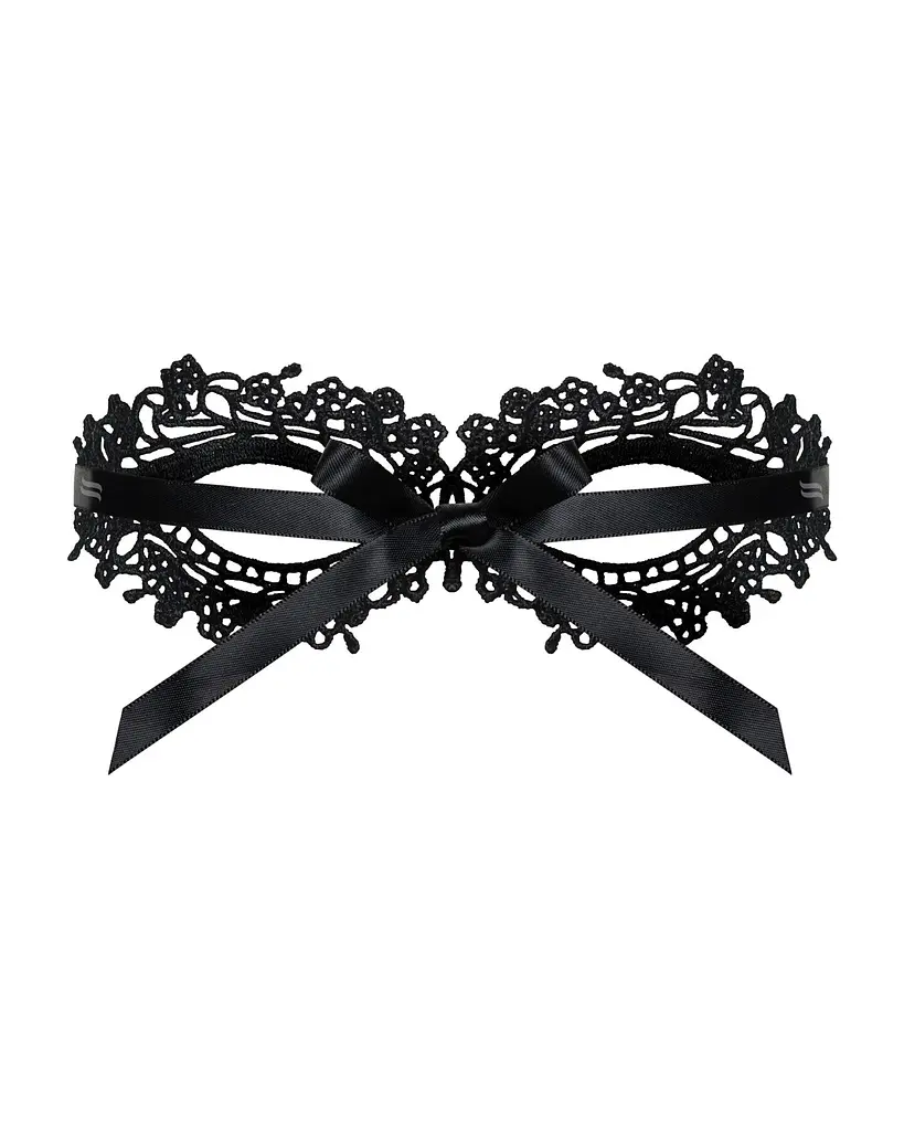 Мереживна маска Obsessive A710 mask, єдиний розмір, чорна - фото 3
