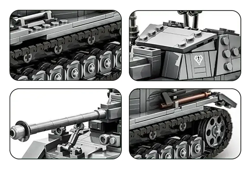 Конструктор Танк серый 632 элементов Ramiz - фото 3