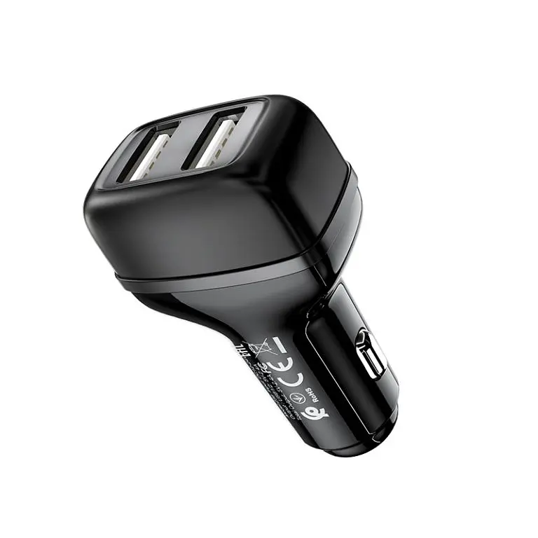 Автомобільний зарядний пристрій Hoco Z36 2USB Чорне - фото 2