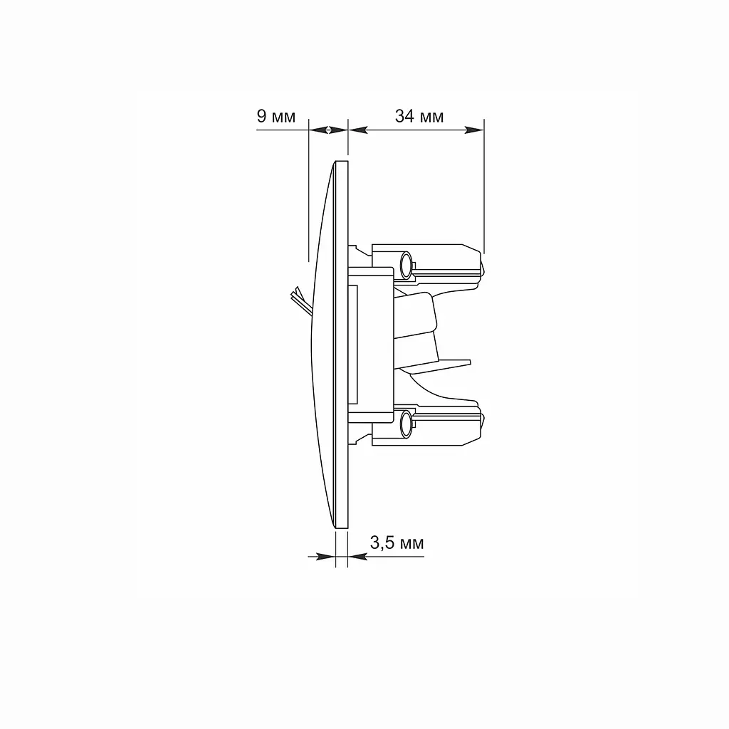 Розетка CAT3 одинарна телефонна чорний графіт VIDEX BINERA VIDEX (24467-000) - фото 6