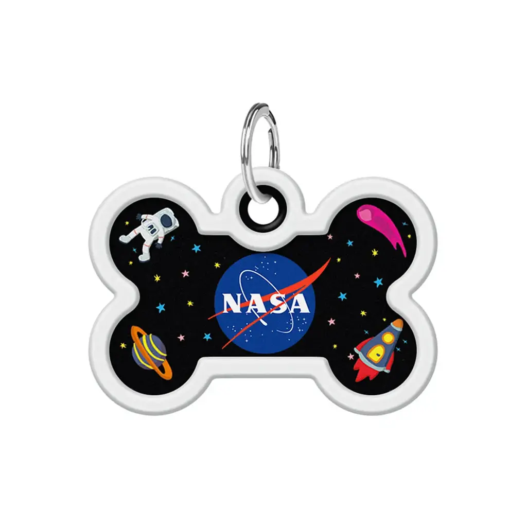 Адресник для собак і котів Waudog Smart ID з QR паспортом, NASA, L, 40х28 мм - фото 2