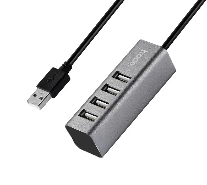 USB-хаб Hoco HB1 4USB Line machine Tarnish
