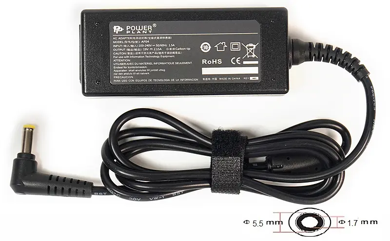 Блок живлення для ноутбуків PowerPlant ACER 220V, 19V 40W 2.15A (5.5*1.7) - фото 3