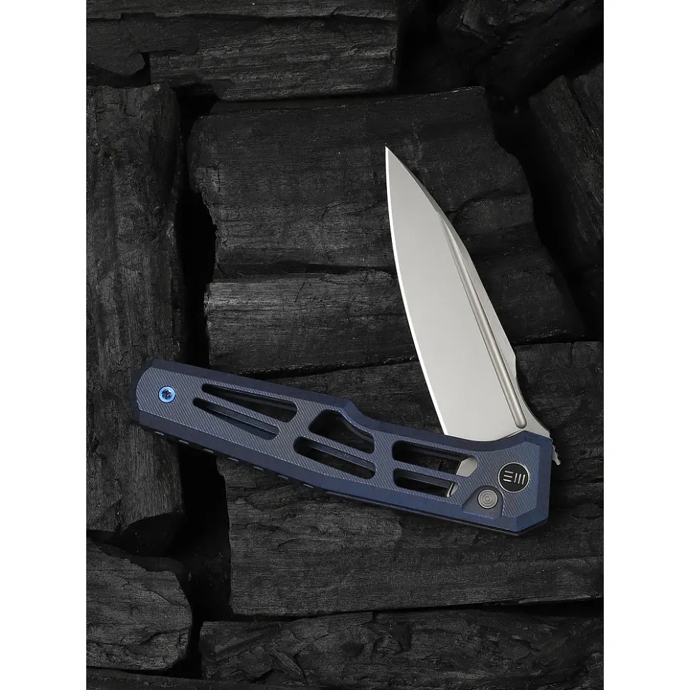 Ніж складаний туристичний Weknife Dressytak (8.6 см) Bohler M390 / Titanium синій - фото 9