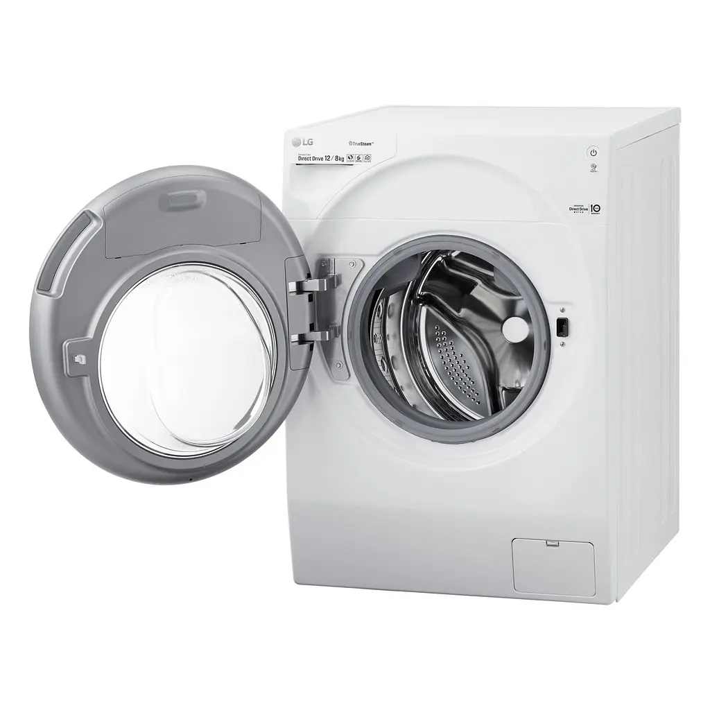 Стирально-сушильная машина LG FH6G1BCH2N, 12кг (8кг), 1600, A, Пар, глубина 64см, Дисплей, Инвертор, Белый (FH6G1BCH2N) - фото 10