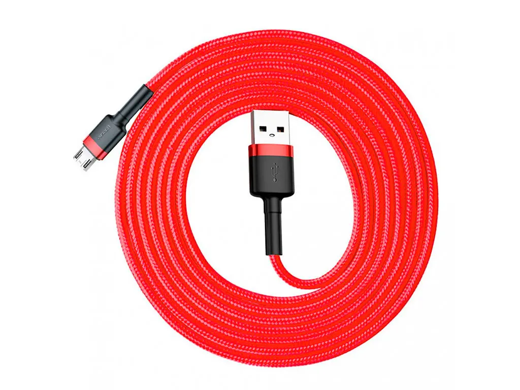 Кабель Baseus Cafule Micro-USB 2m Red (CAMKLF-C09) [82177] - фото 3