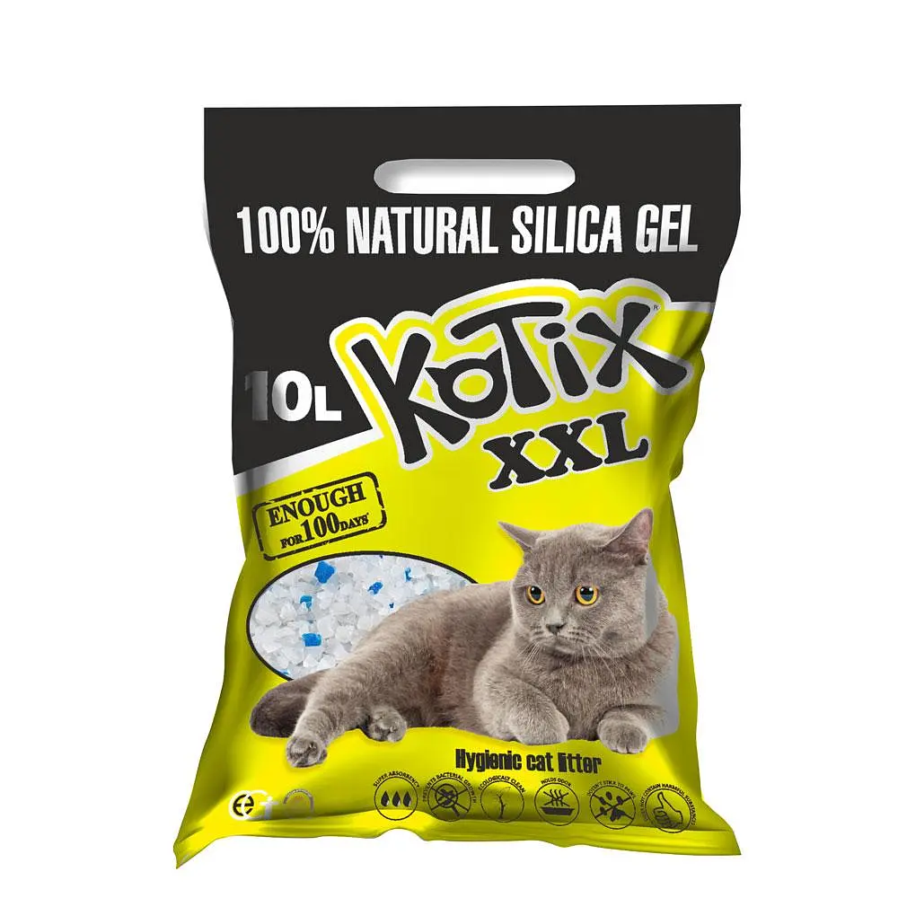 Силікагелевий наповнювач Kotix для котячого туалету 10 л