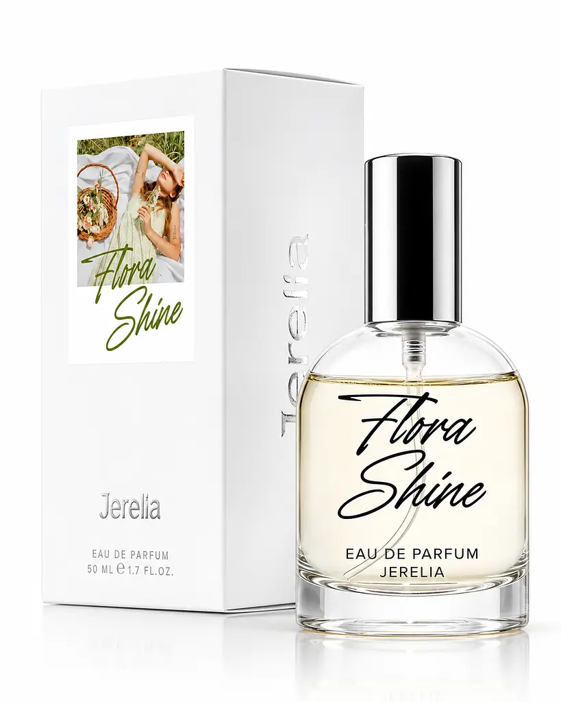 Жіноча парфумована вода Jerelia Flora Shine, квіткова деревна мускусна, 50 мл