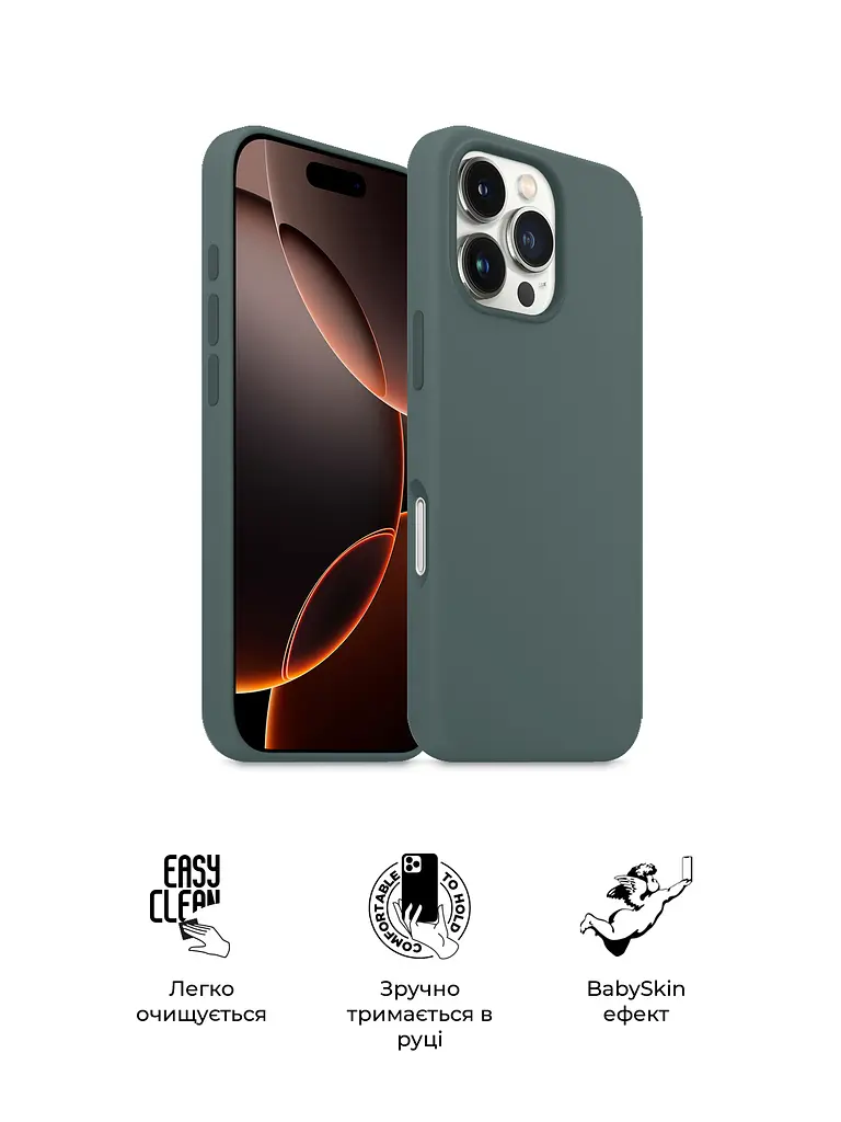 Силиконовый чехол с MagSafe для Apple iPhone 16 Pro Max, ICON2 MagCase, зеленый, противоударный, панель с мягкой подкладкой, защита всего корпуса, поддержка беспроводной зарядки, совместим с защитными стеклами и пленками, ArmorStandart (ARM81323) - фото 3