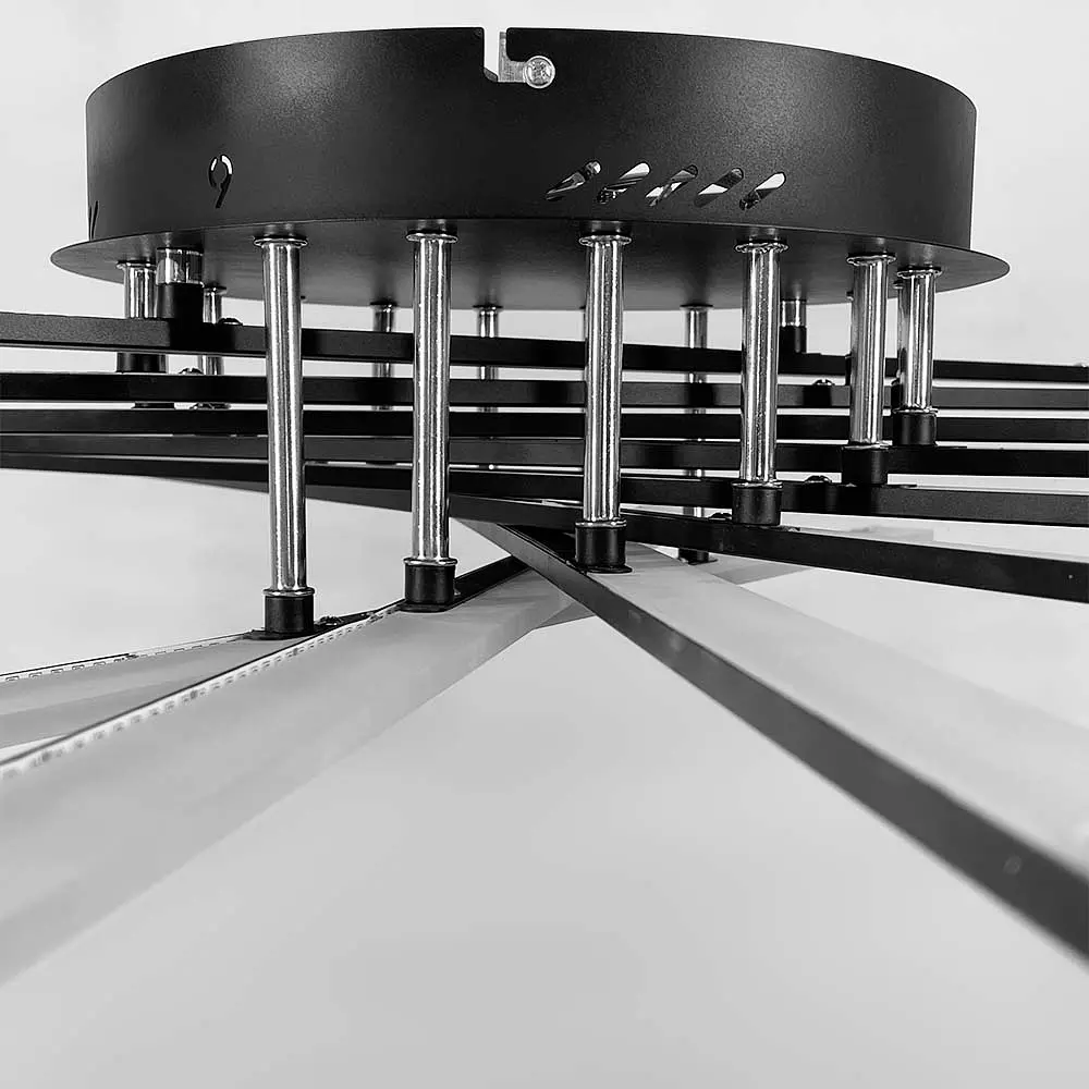 Люстра с геометрическим дизайном в черном корпусе Ст. MJ 195/9 BK Line F - фото 10