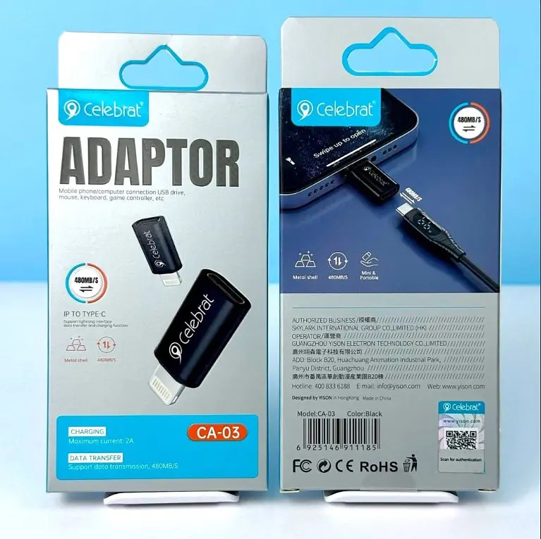 Переходник Celebrat CA-03 OTG Adapter Lightning to Type-C Connector - фото 3