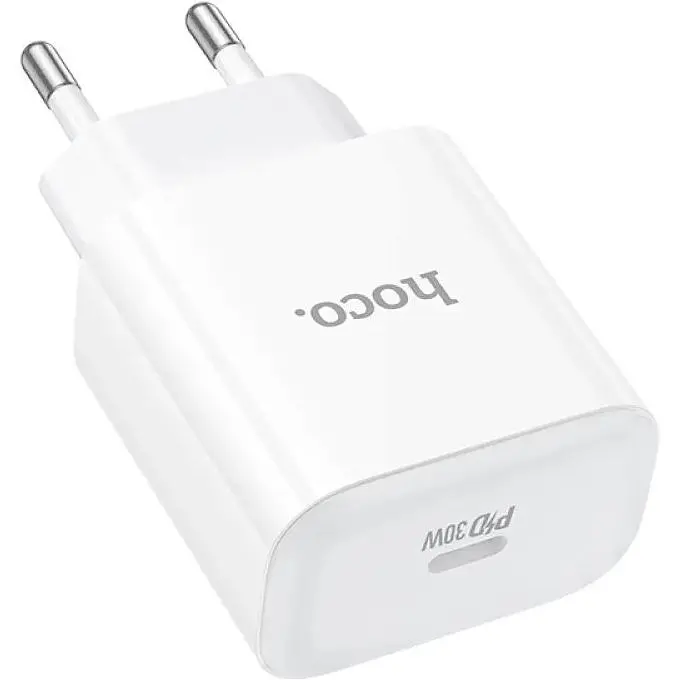 Зарядний пристрій Hoco C76A Pro 1Type-C PD/QC 30W PPS White - фото 5