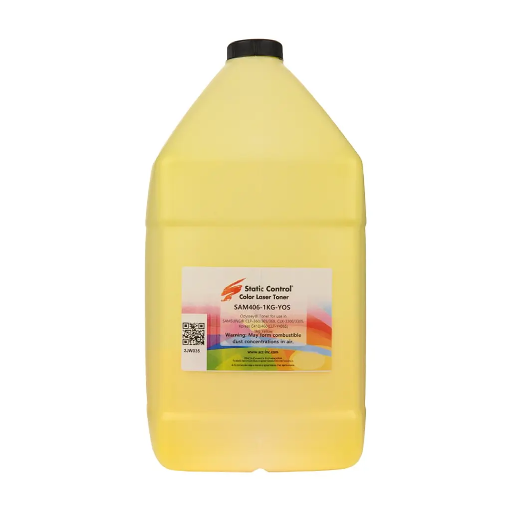 Тонер SamsungCLP-360/CLX-3300 1KG yellow Static Control (SAM406-1KG-YOS)