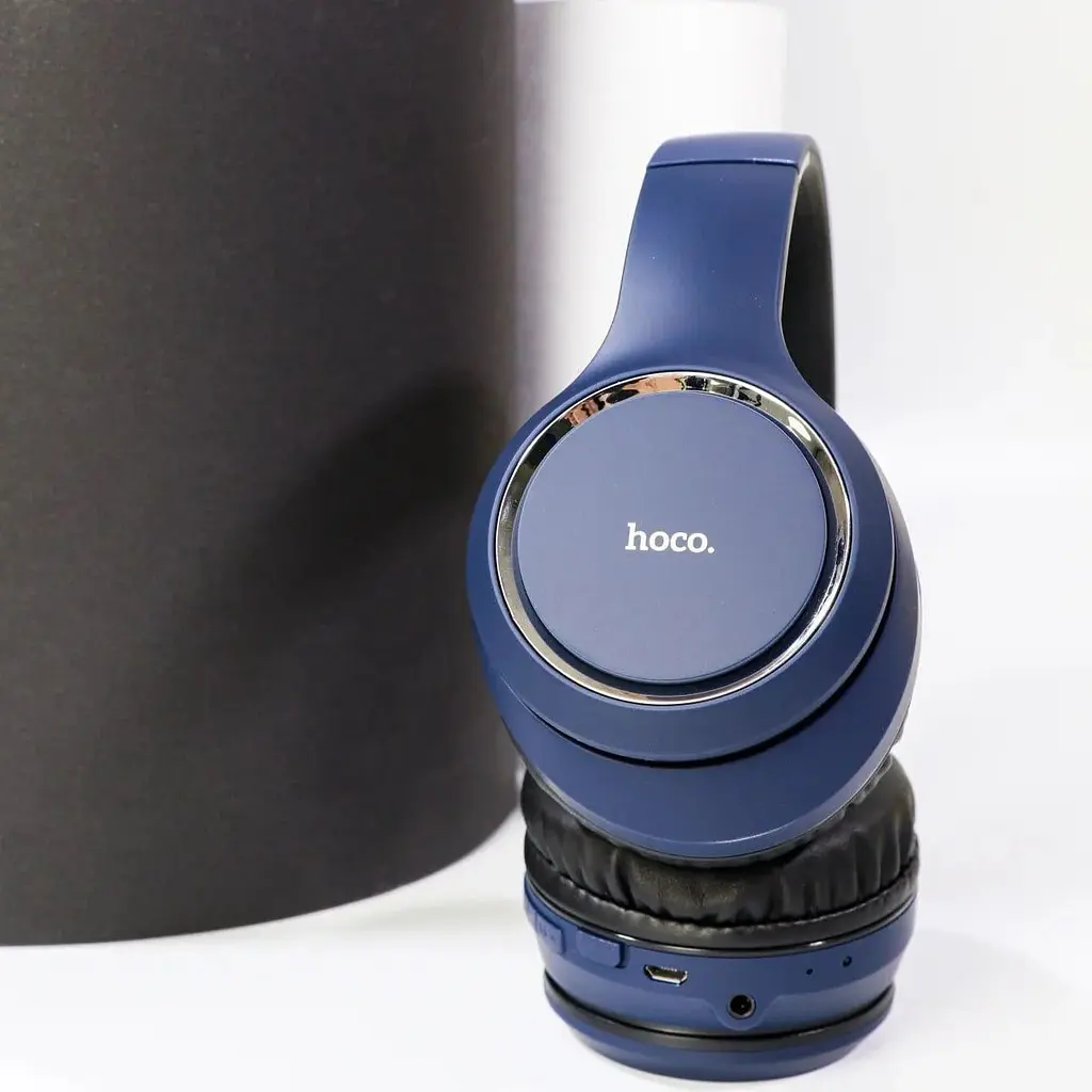 Блютуз Стерео Гарнитура Hoco W28 наушники беспроводные синие - фото 2