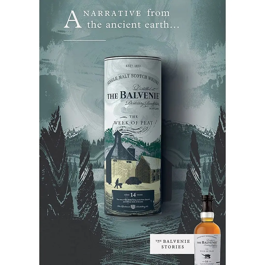 Виски Balvenie 14 yo Week of Peat Single Malt Scotch Whisky 48.3% 0.7 л - фото 2