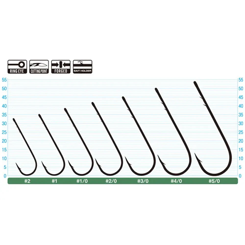 Гачок Owner Straight Shank Worm 5100 #1/0 (6 шт/уп) - фото 2