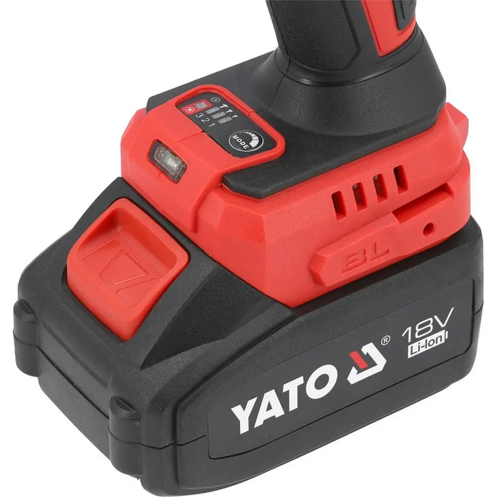 Гайковерт акумуляторний Yato ударний безщітковий 18В Li-Ion 4 АГод квадрат 1/2" 1200Nm (YT-828071) - фото 7