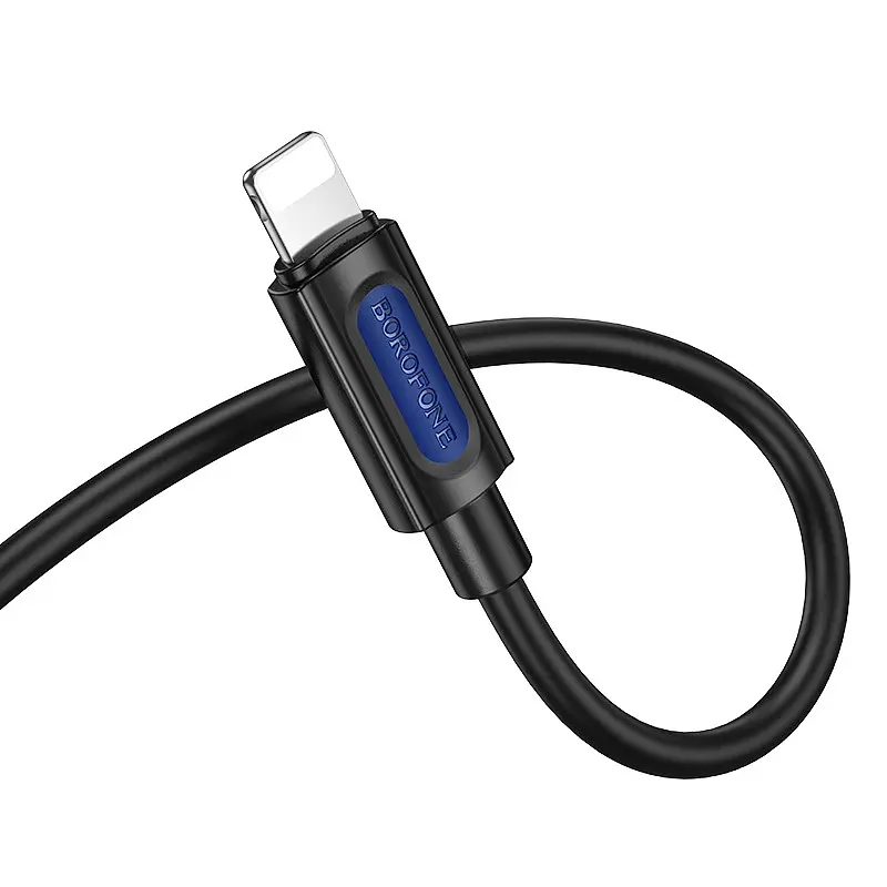 Аудіокабель BOROFONE BL20 True sound silicone digital audio conversion cable iP Чорний - фото 3