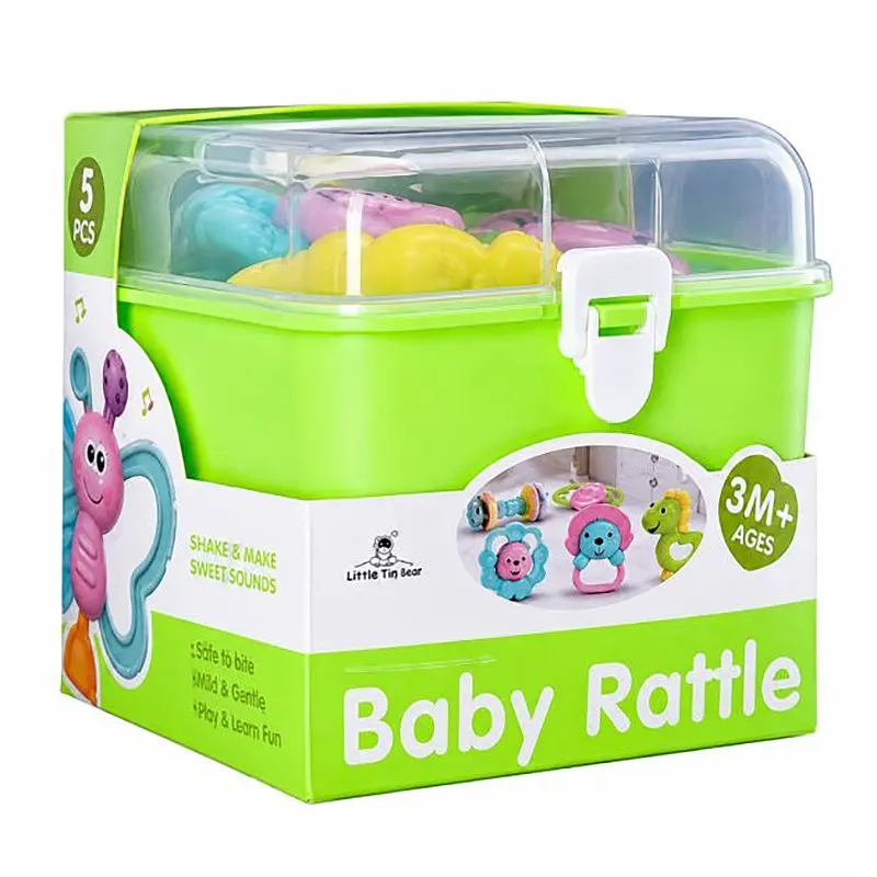 Набір дитячих брязкалець "Baby rattle" Bambi 3172(Green) у наборі 5 штук