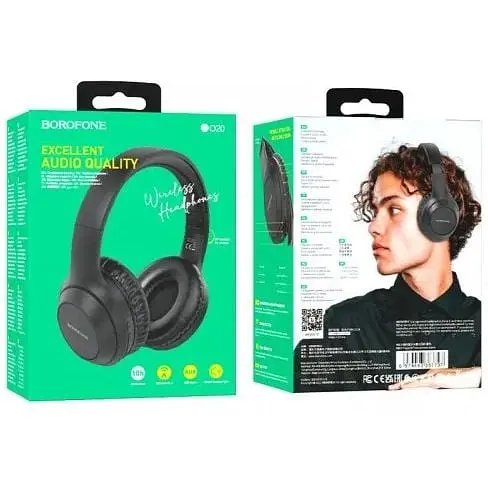 Навушники Borofone Player BT Headphones BO20 10 годин роботи чорні - фото 3