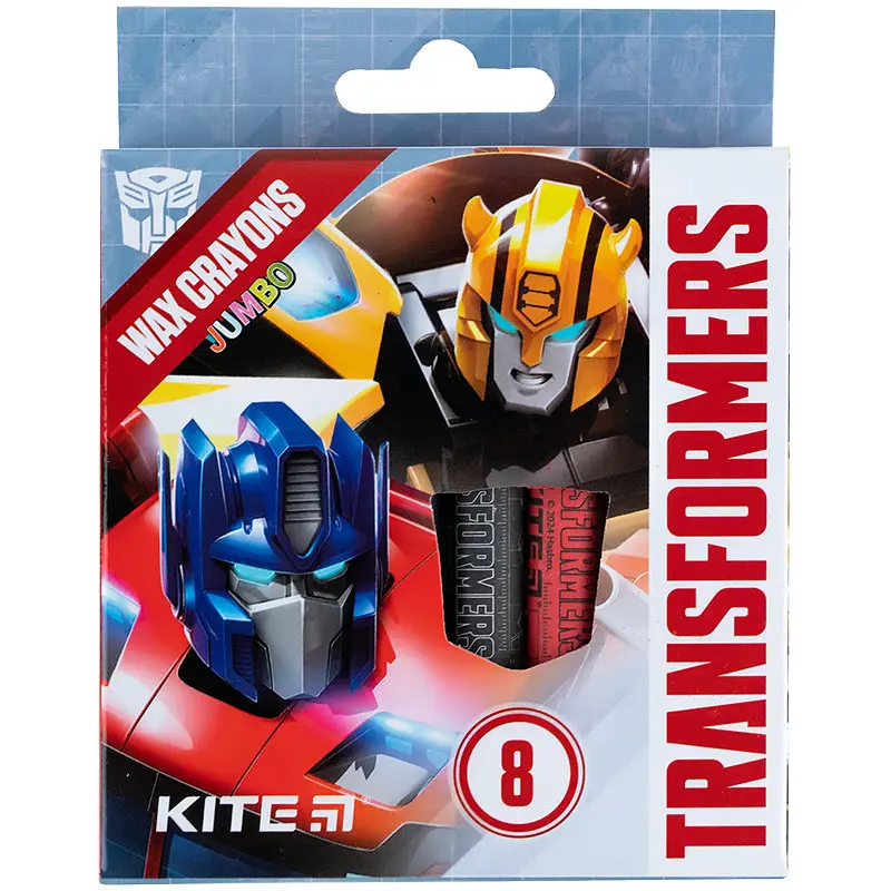 Мел восковий, 8 кольорів Jumbo Transformers TF24-076 Kite - фото 4