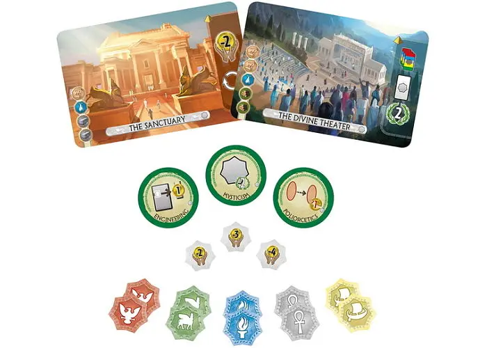 Настольная игра Ігромаг 7 Чудес: Дуэль. Пантеон (7 Wonders Duel: Pantheon) (англ.) (ВР_7ДП) - фото 2