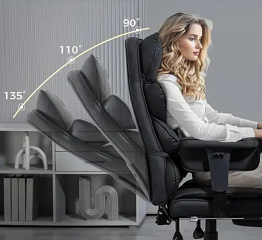 Офісне крісло GT Racer чорне (B-2511 Fabric Black) - фото 11