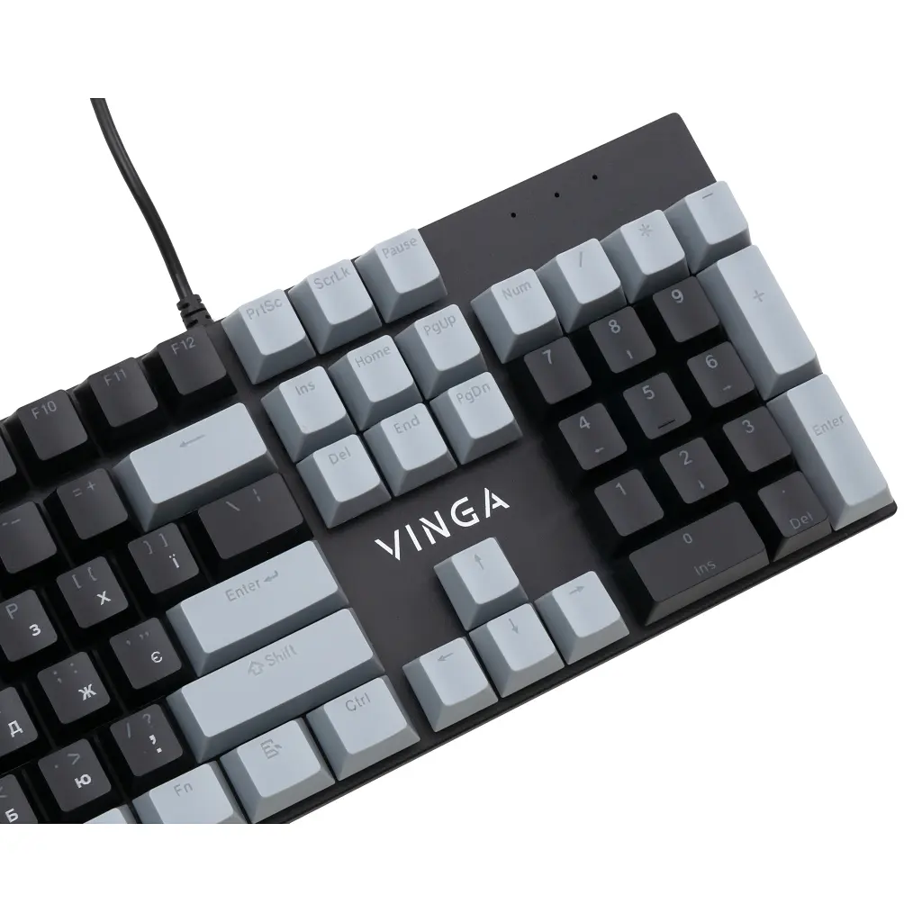 Клавіатура Vinga KBGM-090 LED Blue Switch USB Grey/Black (KBGM-090BL Grey/Black) - фото 6