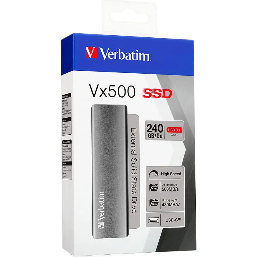 Зовнішній SSD накопичувач Verbatim Vx500 240GB (47442) [128399] - фото 4