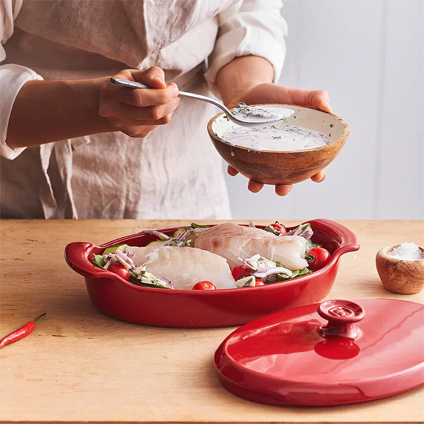 Форма для запікання Emile Henry Ovenware 30.5x17.5x9 см 0.9 л красна (348441) - фото 8