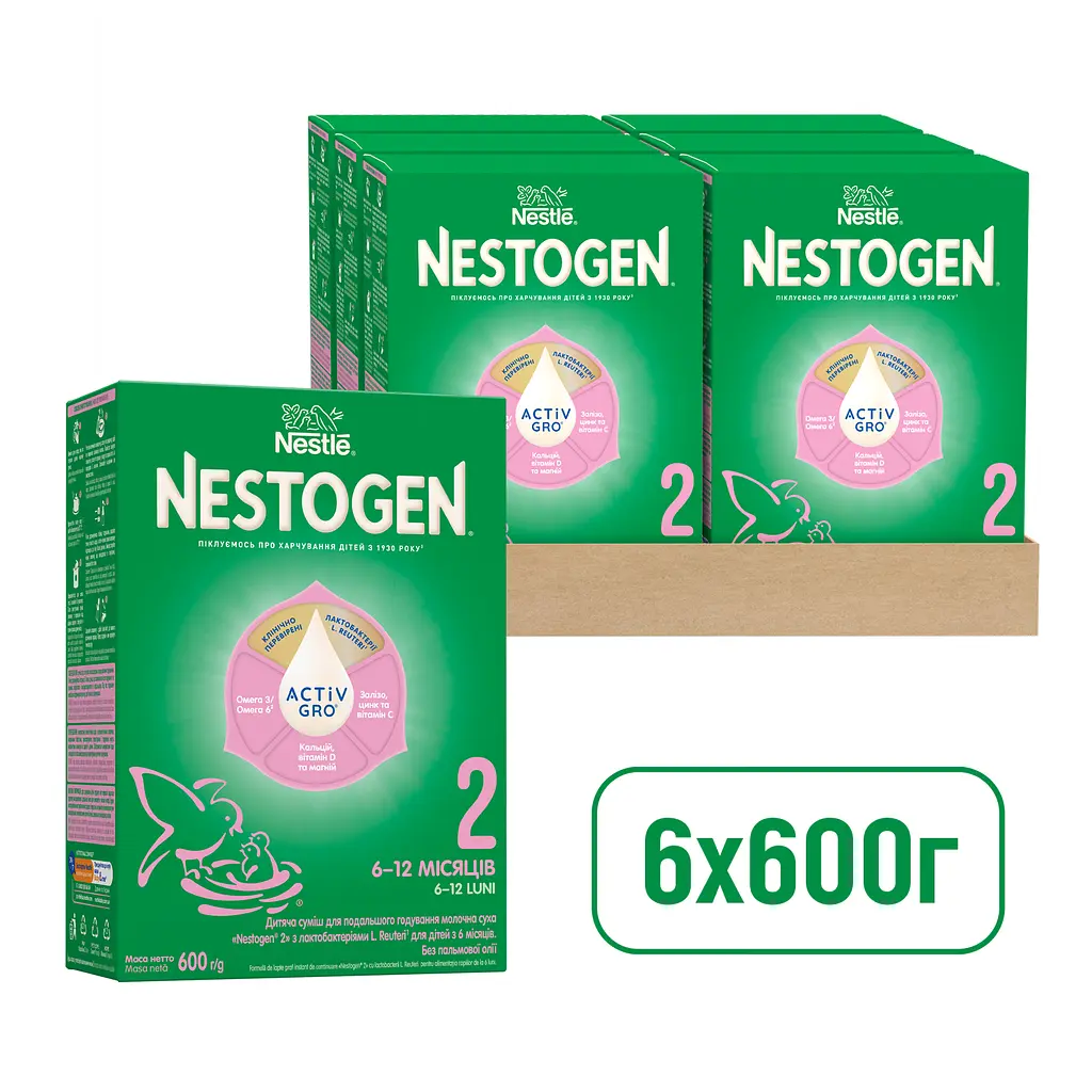 Уценка. Смесь молочная сухая Nestogen 2 с лактобактериями L. Reuteri для детей с 6 месяцев 600 г - фото 7