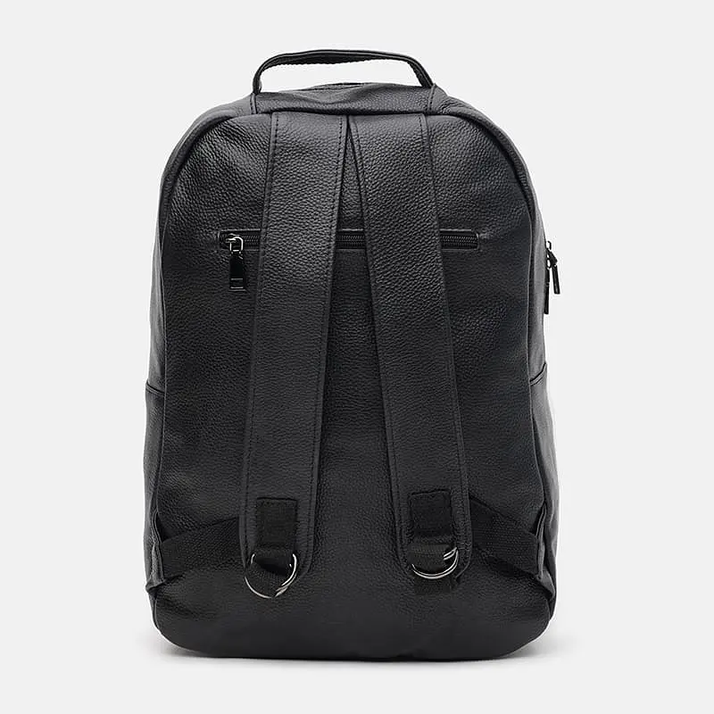 Чоловічий рюкзак Borsa Leather k1333-black 39х30х13.5 см Чорний - фото 3