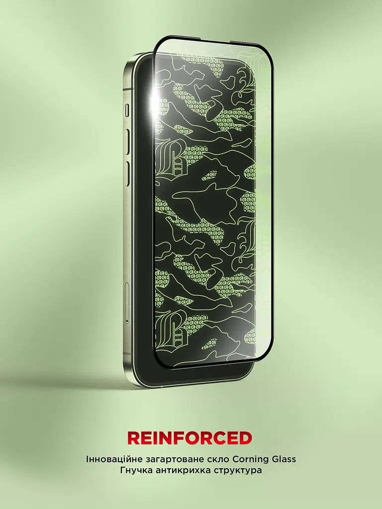 Захисне скло для Apple iPhone 15/16, Corning Black Icon, преміум якість, протиударне, загартоване, 2.5D скло, глянцеве, 9H, ультратонке, з олеофобним покриттям, з антистатичним шаром, сумісність з чохлами, ArmorStandart (ARM79552) - фото 2